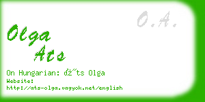 olga ats business card